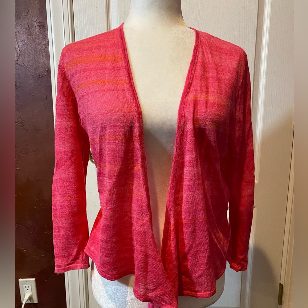 Jones of New York Beautiful Pink Cardigan to Wear Open or Tied